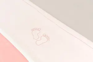 Jollein laken 120x150cm Little feet pink