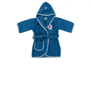 Lief! lifestyle badjas donkerblauw 1 - 2 jaar