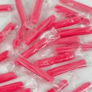 Zuurstokjes roze prijs is per stuk.