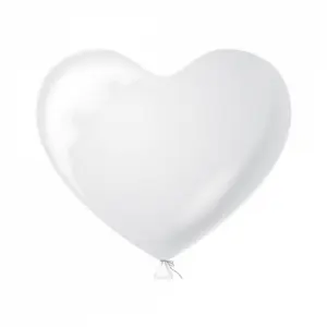 Hart ballon wit 10 stuks