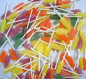 Mini suikerlolly's 10 stuks