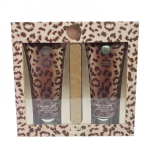 Douchegel en bodylotion in luipaard print