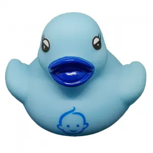 Blauw badeendje met babyhoofdje 5 cm
