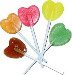 Lolly in de vorm van een hart 