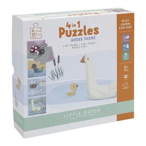 Little Dutch - 4 in 1 puzzel Gans