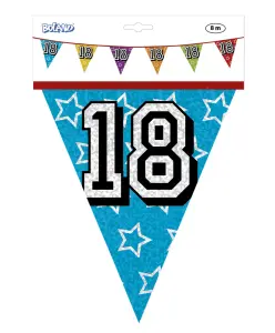 Vlaggenlijn jarig 18 jaar