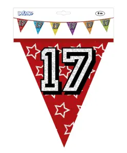 Vlaggenlijn jarig 17 jaar