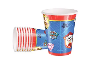Paw patrol drinkbekers karton 8-stuks blauw