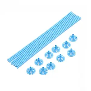 Ballonstokjes - Licht blauw - 10 stuks - 40 cm