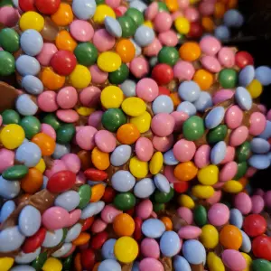 Chocolade confetti flikken per 100 gram