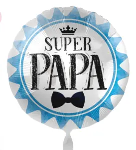 Folieballon - SUPER PAPA - 43 cm / 17 inch