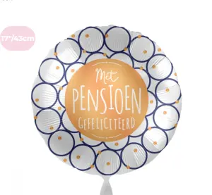 Folieballon - Met pensioen gefeliciteerd - 43 cm / 17 inch