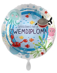 Folieballon - Zwemdiploma - 43 cm / 17 inch