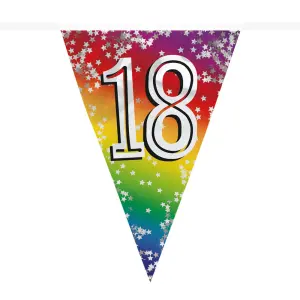 Vlaggenlijn regenboog 18 jaar