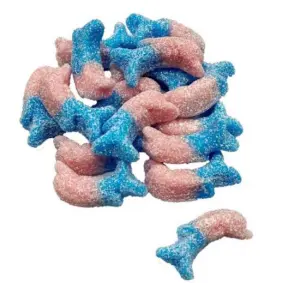 Roze - Blauw suikersnoepjes dolfijntjes 100gram