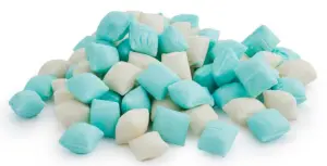 Blauw - wit snoepkussentjes 100 gram