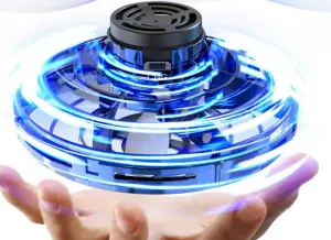 Vliegende spinner drone blauw