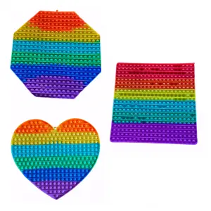 Pop-it xxxxxl regenboog kleuren  40x40cm