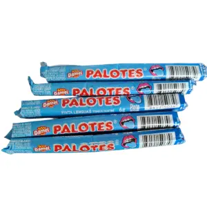 Tover Kauwbonbons kleur blauw 6g. Prijs per 5 stuks. 