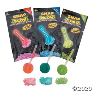 Glow in the dark lolly prijs per stuk Halal en Glutenvrij