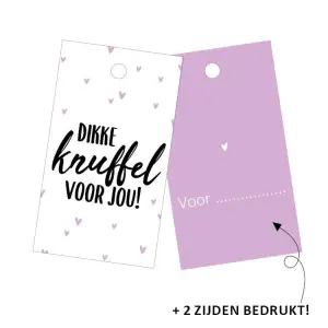 Cadeaulabel met tekst 