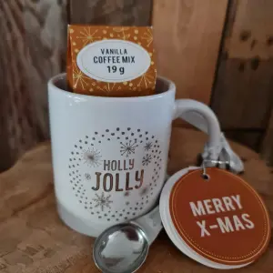 Kerst mok met Koffie vanille mix 19gram