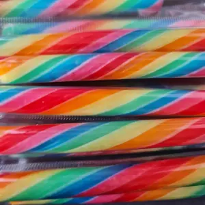 Zuurstok regenboog kleuren 10gram prijs per stuk