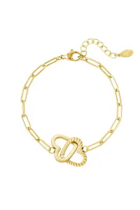Goudkleurige Armband met Verstrengelde Harten - Een Harmonieuze Fusie van Liefde en Stijl