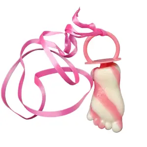 Geboortetraktatie roze witte Voetjes Lolly - Een Zoete Manier om Nieuw Leven te Vieren! HALAL
