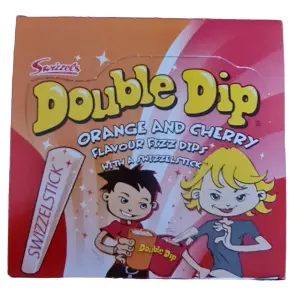 Swizzels Double Dip poeder met een lolly 