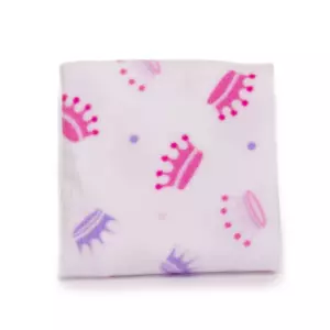 Soft Touch couveuse deken/omslagdoek - roze kroon