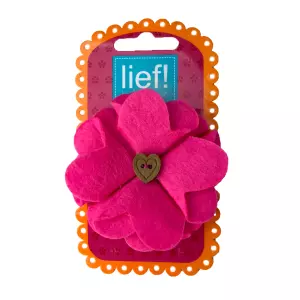 Lief! lifestyle haarelastiekje bloem roze