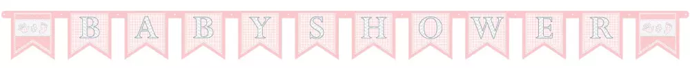 Babyshower - letterslinger roze