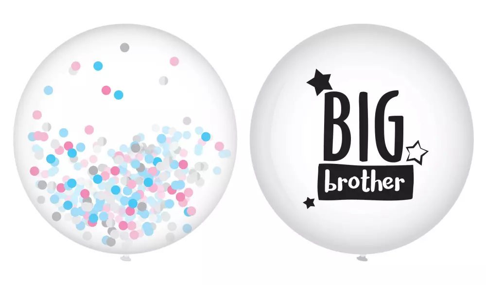 Verras je Zoon: 'Grote Broer' Ballonnenset met Confetti