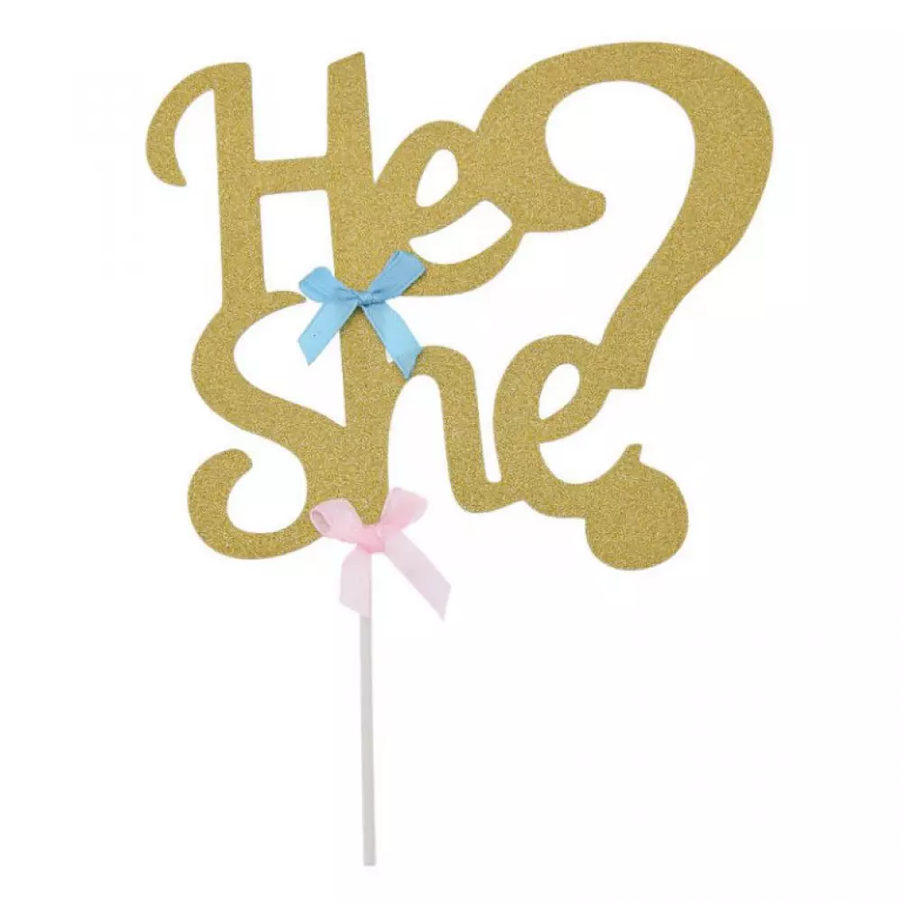 Gender reveal  Taarttopper He or She