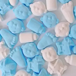 Baby mix schuimpjes blauw/wit 100 gram