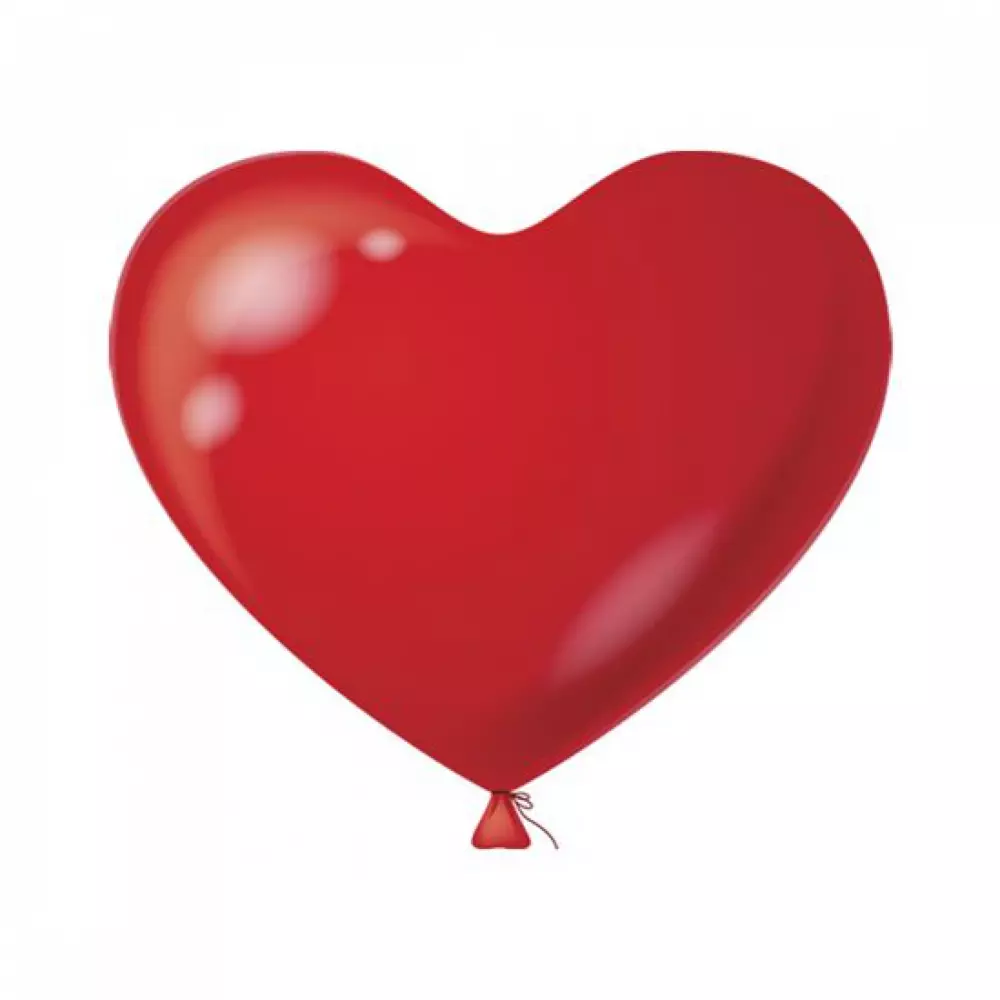 Hart ballon rood 10 stuks
