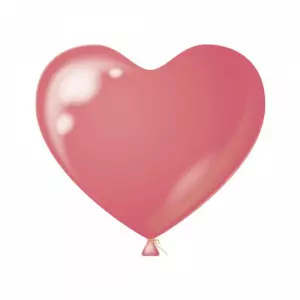 Hart ballon roze 10 stuks