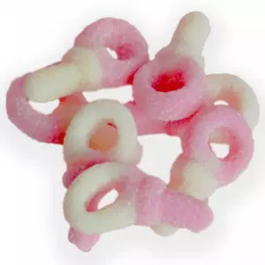 Snoep speentjes roze/wit (gesuikerd) - per stuk