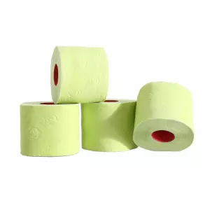 Gekleurde rol toiletpapier groen prijs is per stuk
