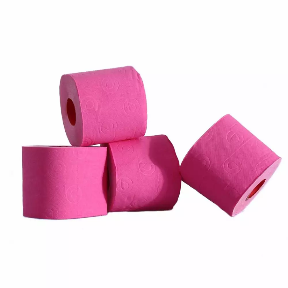 Roze Biologisch Afbreekbaar Toiletpapier - Voeg een Zachte en Speelse Toets Toe aan Elk Evenement!