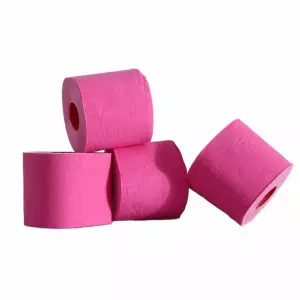 Gekleurde rol toiletpapier roze prijs is per stuk