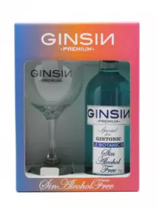 GinSin Botanic Alcoholvrije drank BLAUW Geschenkverpakking 70cl