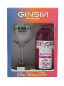 GinSin Botanic Alcoholvrije drank ROZE Geschenkverpakking 70cl