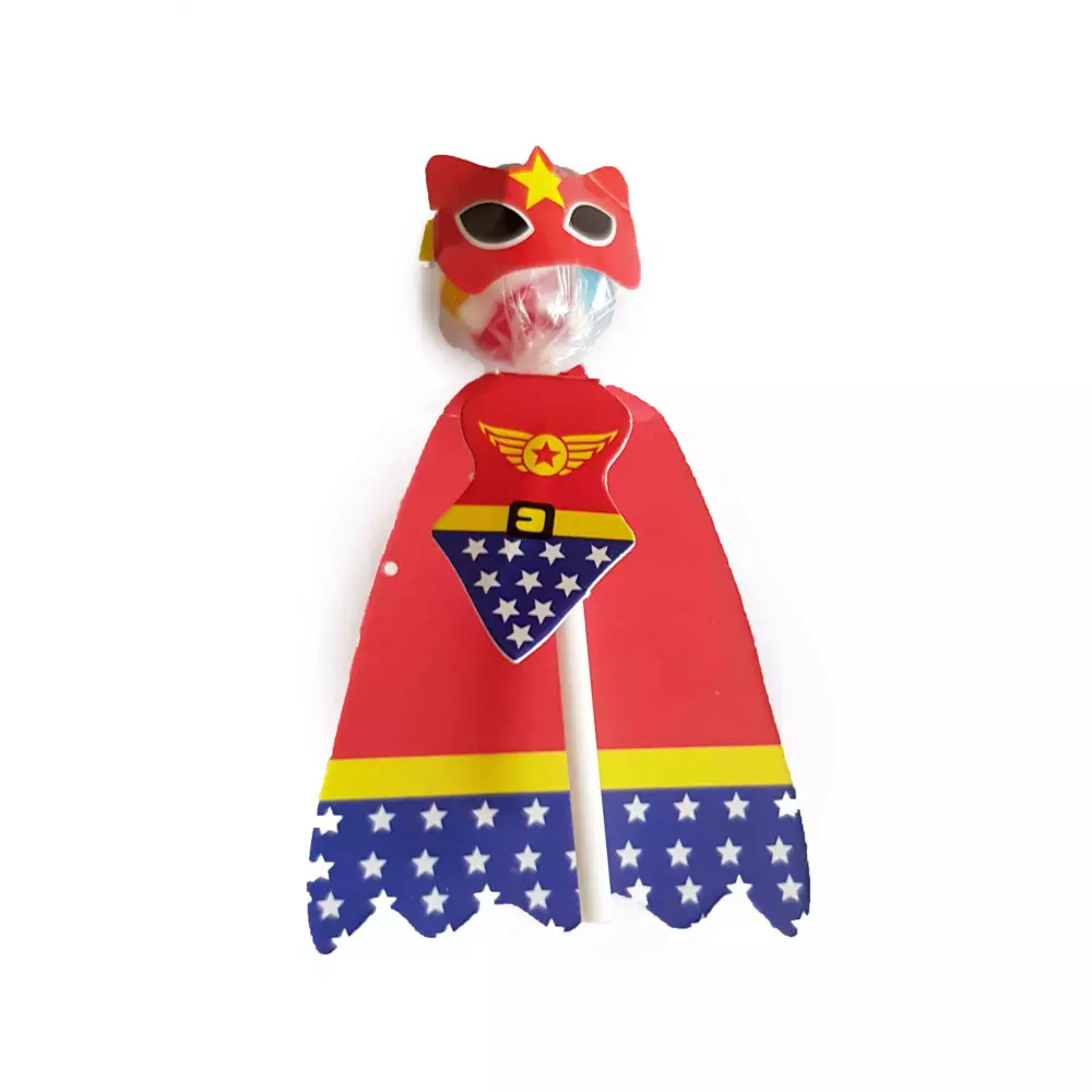 Traktatie superheld Superwoman  incl lolly