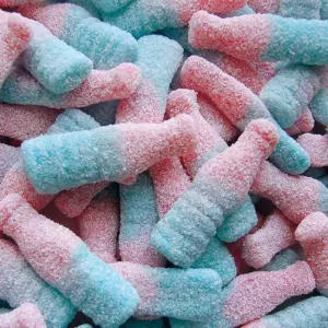 Suikerflesjes roze/blauw - 100gram