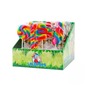 Mini lollipops assorti rainbow prijs is per stuk.