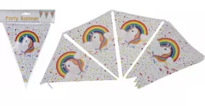 Feestartikelen - Unicorn regenboog vlaglijn 3,5m