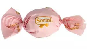 Sorini Chocolade praline - roze wikkel - per stuk
