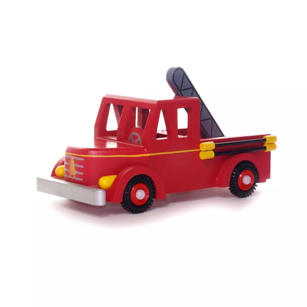 Massief Houten Brandweerauto: Een Leuke Toevoeging aan de Speelgoedcollectie